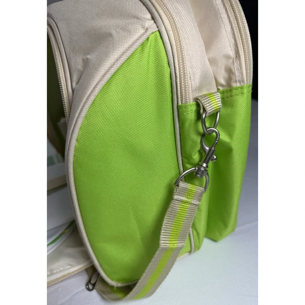 Picnic Bag Pack 4 Person IBM company Hamper Cooler Mugs Plates‎ Cutlery Travel